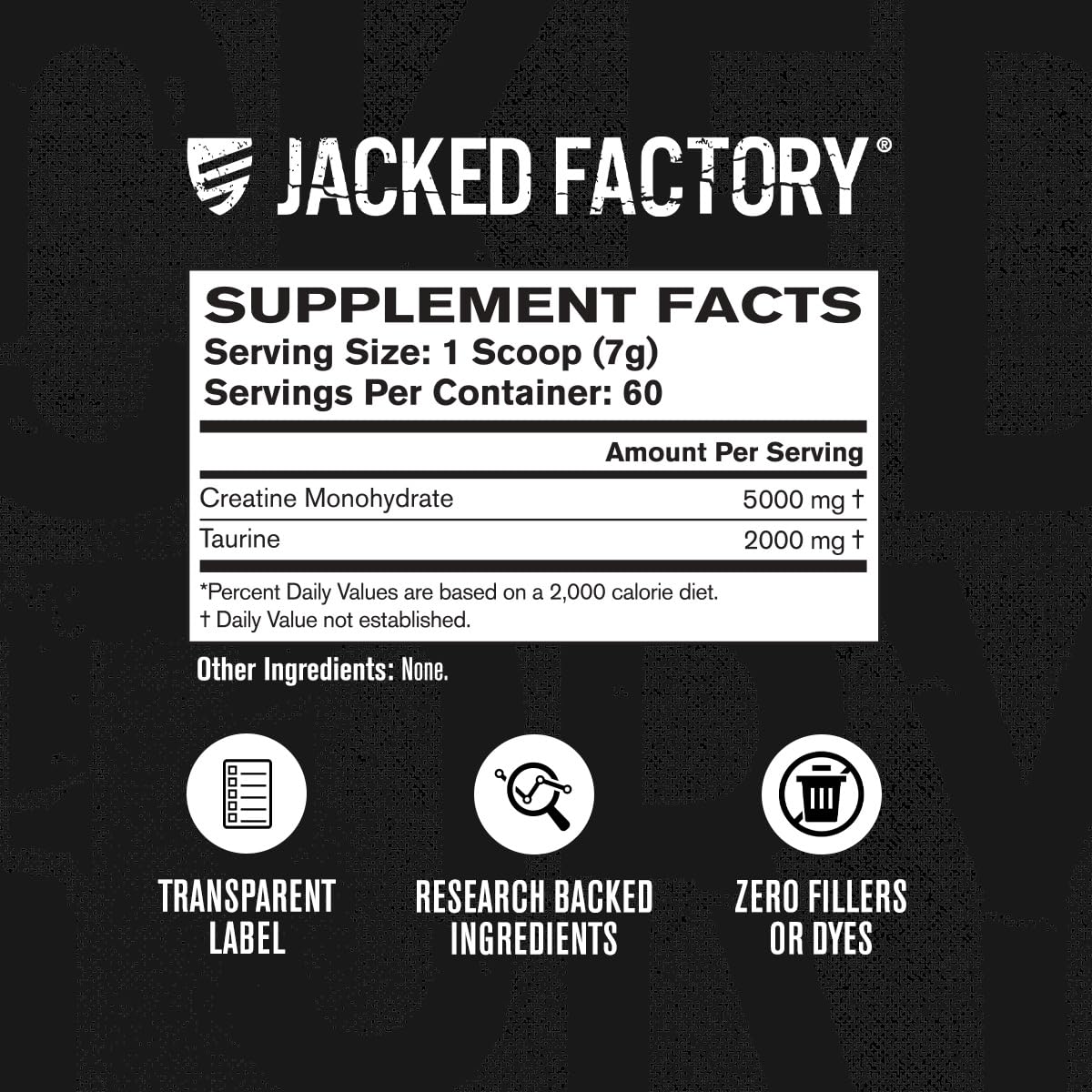 Jacked Factory Creatine + Glutamine - Creatine Supplement with L-Glutamine for Muscle Recovery, Muscle Growth, Increased Strength, Enhanced Energy Output, and Gut Health - 30 Servings, Unflavored