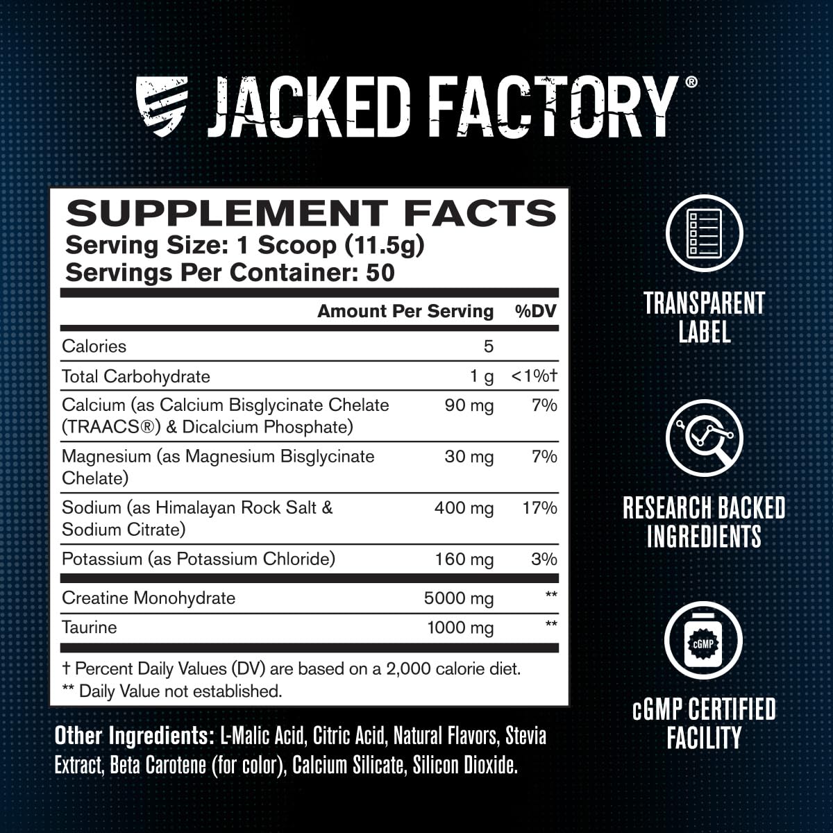 Jacked Factory Creatine + Glutamine - Creatine Supplement with L-Glutamine for Muscle Recovery, Muscle Growth, Increased Strength, Enhanced Energy Output, and Gut Health - 30 Servings, Unflavored