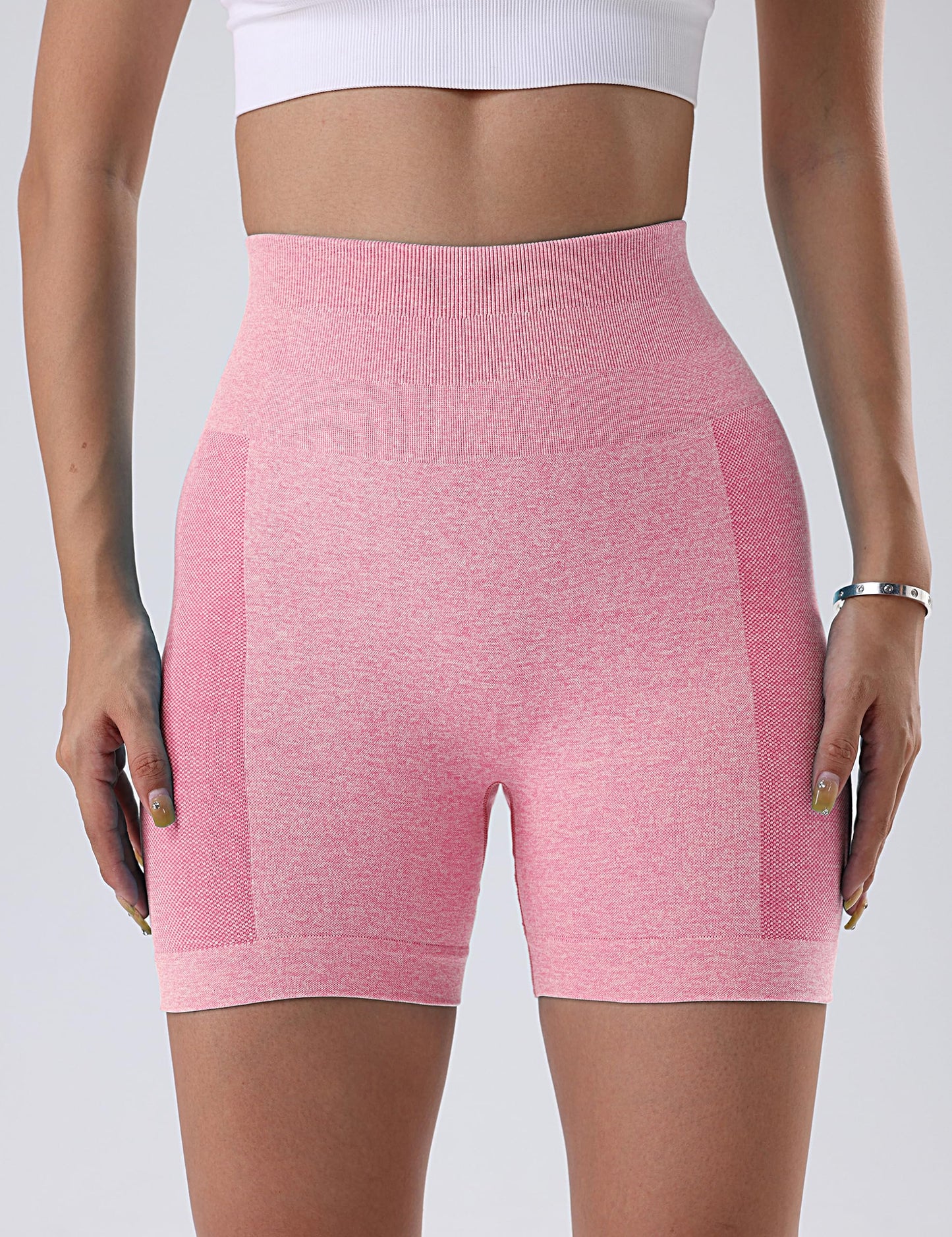 OVESPORT 3 Piece Workout Shorts for Women Seamless Scrunch Butt Lifting High Waisted Yoga Gym Booty Running Short Pants