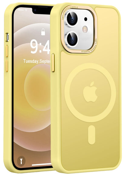 Newfuture Designed for iPhone 13 Case & iPhone 14 Case with Magnetic [13 FT Military Drop Protection] [Compatible with Magsafe] Slim Translucent Shockproof with Anti-Fingerprint Phone Case, Black