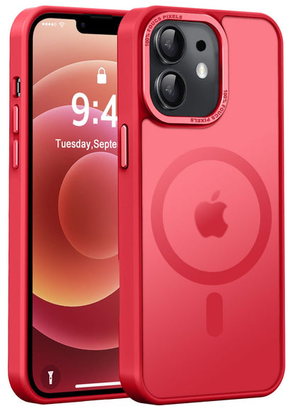 Newfuture Designed for iPhone 13 Case & iPhone 14 Case with Magnetic [13 FT Military Drop Protection] [Compatible with Magsafe] Slim Translucent Shockproof with Anti-Fingerprint Phone Case, Black