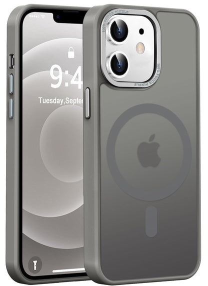 Newfuture Designed for iPhone 13 Case & iPhone 14 Case with Magnetic [13 FT Military Drop Protection] [Compatible with Magsafe] Slim Translucent Shockproof with Anti-Fingerprint Phone Case, Black
