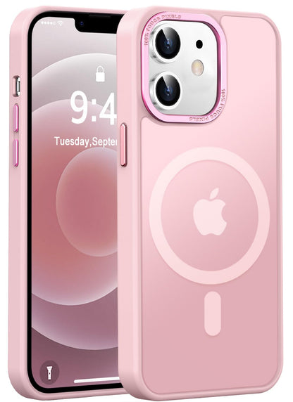 Newfuture Designed for iPhone 13 Case & iPhone 14 Case with Magnetic [13 FT Military Drop Protection] [Compatible with Magsafe] Slim Translucent Shockproof with Anti-Fingerprint Phone Case, Black