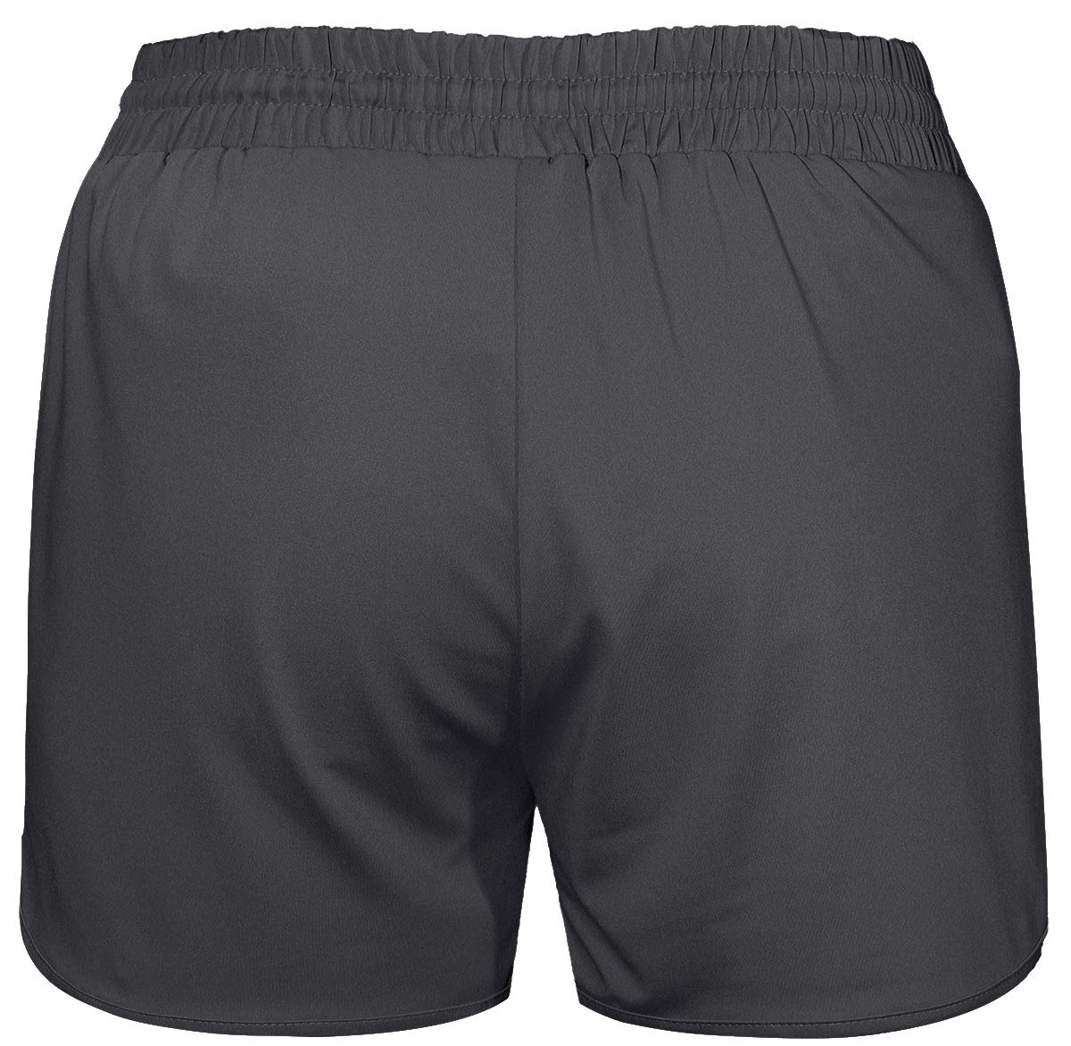 BLEVONH Women Yoga Running Shorts 2 in 1 Workout Athletic Shorts with Pockets Black Grey XL