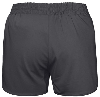 BLEVONH Women Yoga Running Shorts 2 in 1 Workout Athletic Shorts with Pockets Black Grey XL