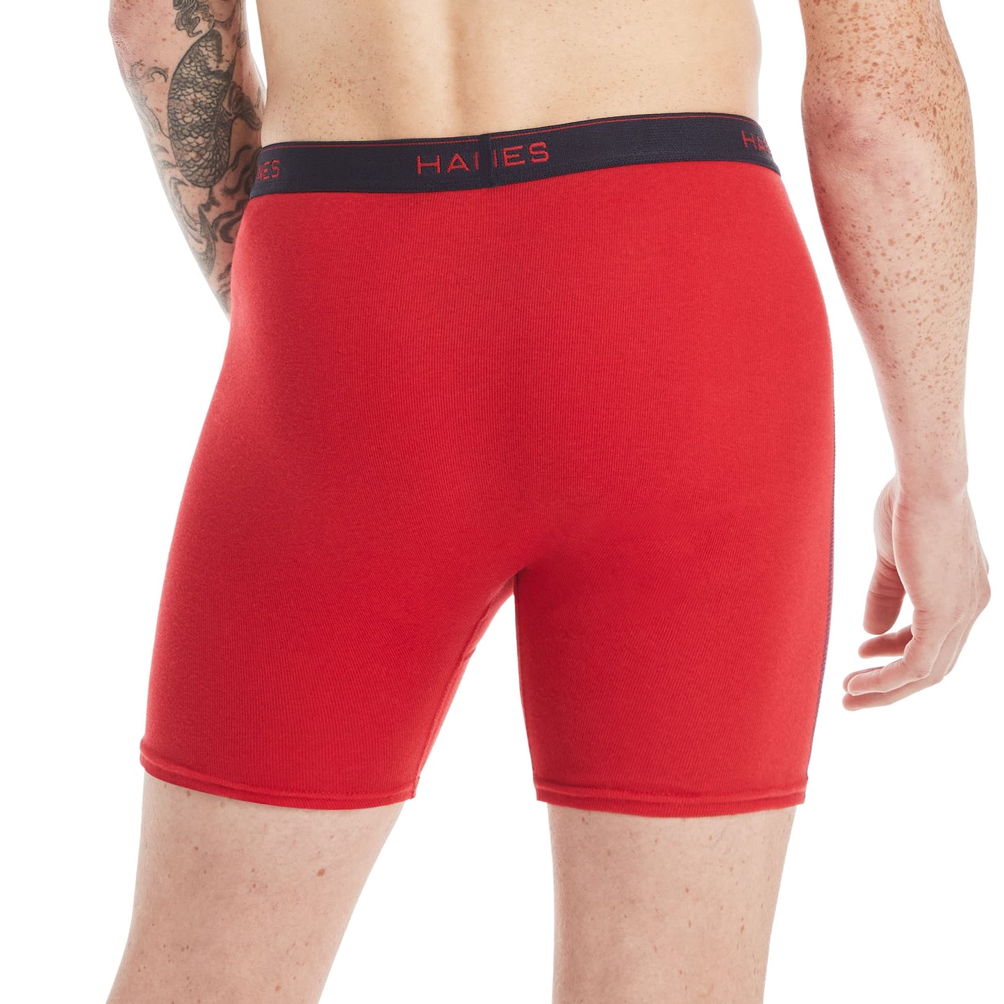 Hanes Men's Boxer Soft Breathable Cotton ComfortFlex Waistband, Multipack Brief Underwear, 6 Pack - Black/Gray, Large