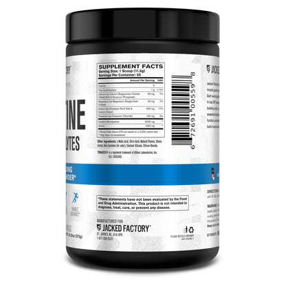 Jacked Factory Creatine + Glutamine - Creatine Supplement with L-Glutamine for Muscle Recovery, Muscle Growth, Increased Strength, Enhanced Energy Output, and Gut Health - 30 Servings, Unflavored