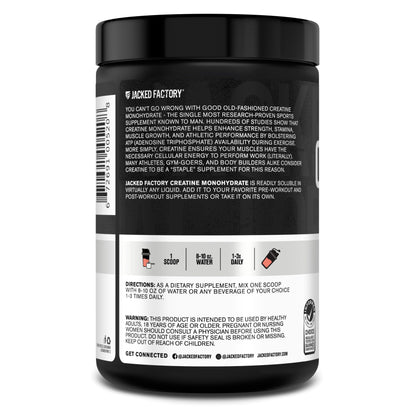 Jacked Factory Creatine + Glutamine - Creatine Supplement with L-Glutamine for Muscle Recovery, Muscle Growth, Increased Strength, Enhanced Energy Output, and Gut Health - 30 Servings, Unflavored