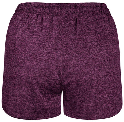 BLEVONH Women Yoga Running Shorts 2 in 1 Workout Athletic Shorts with Pockets Black Grey XL