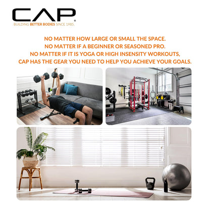 CAP Barbell 150 LB Coated Hex Dumbbell Weight Set with Vertical Rack, Black